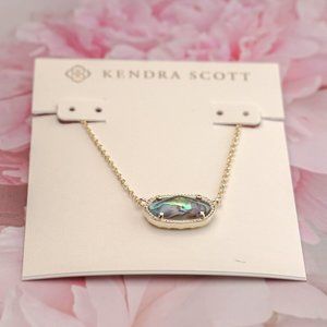 Kendra Scott Elisa Gold Pendant Necklace in Abalone Shell